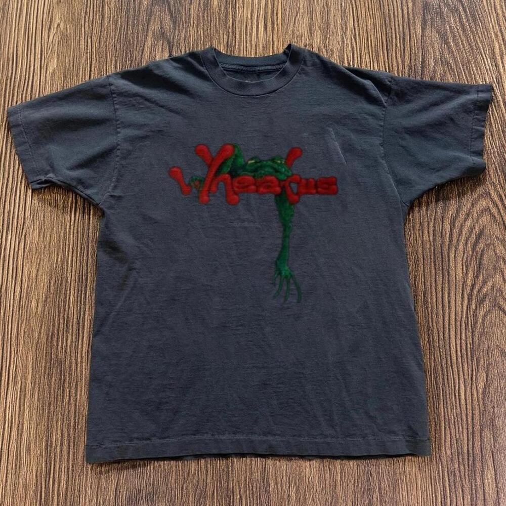 Gildan Black T Shirt Black And Red Wheatus Band Tee